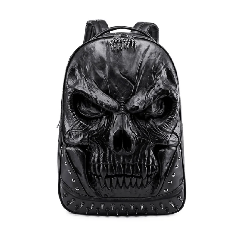 Black Metal 3D Stereo Skull Backpack,Rivet Punk Students school bags PU Waterproof Silicone Embossed Ghost Head Knapsack
Black Metal 3D Stereo Skull Backpack,Rivet Punk Students school bags PU Waterproof Silicone Embossed Ghost Head Knapsack