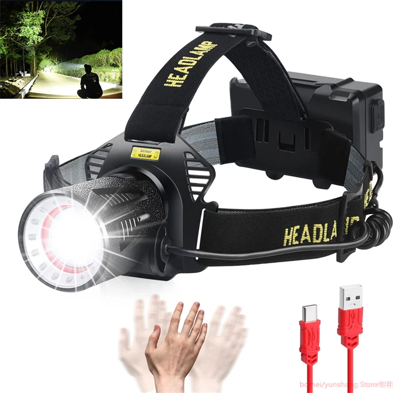LED Sensor Headlamp Rechargeable Outdoor Head Flashlight Zoomable Headlight Waterproof 18650 Head Torch Hiking Front Lanterns
LED Sensor Headlamp Rechargeable Outdoor Head Flashlight Zoomable Headlight Waterproof 18650 Head Torch Hiking Front Lanterns