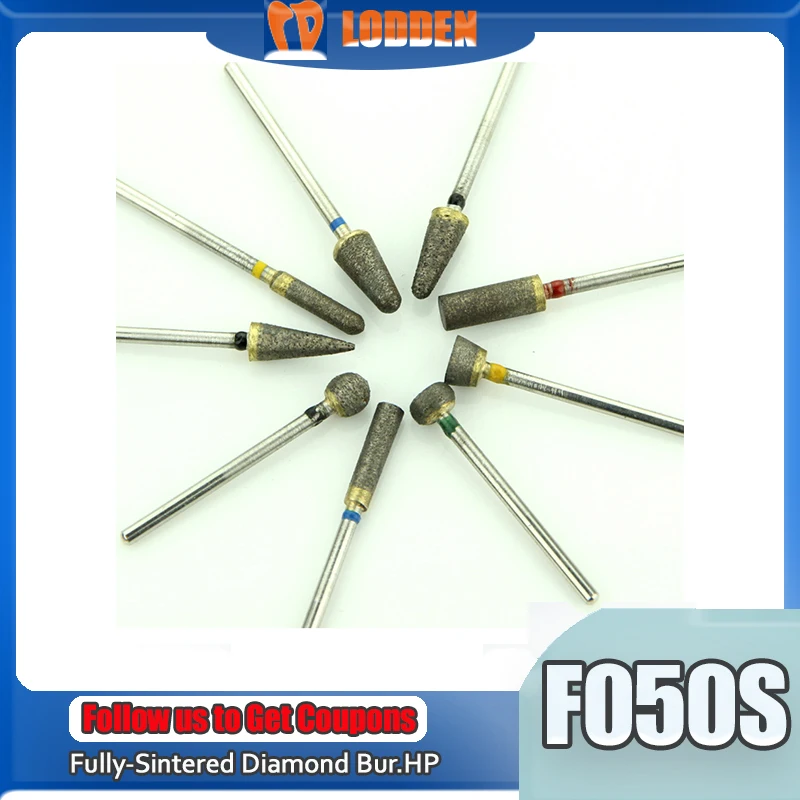 

LODDEN Dental Lab Bur Fully-Sintered Diamond Bur.HP for Low Speed Handpiece Polishing High Quality Bur Grinding Head Drill F050S