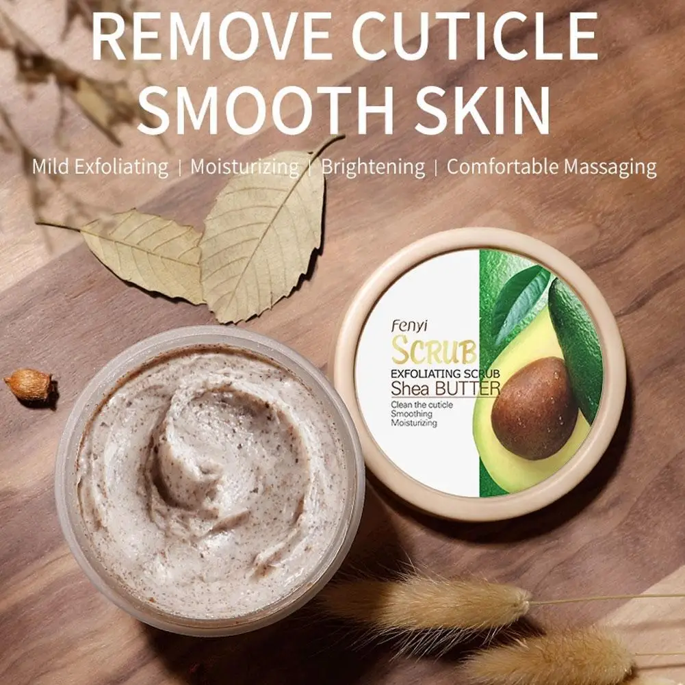 

100g Shea Butter Facial Exfoliating Body Scrub Moisturizing Whitening Peeling Face Scrub Cleaning Pores Tender Skin Cream Gel