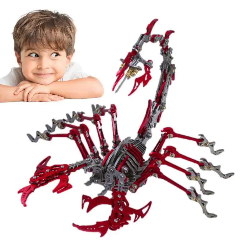 

3D Metal Puzzles For Adults Assembled Realistic Scorpion DIY Model Kit Movable Joint Scorpion Puzzle Toys 3D Detachable Jigsaw