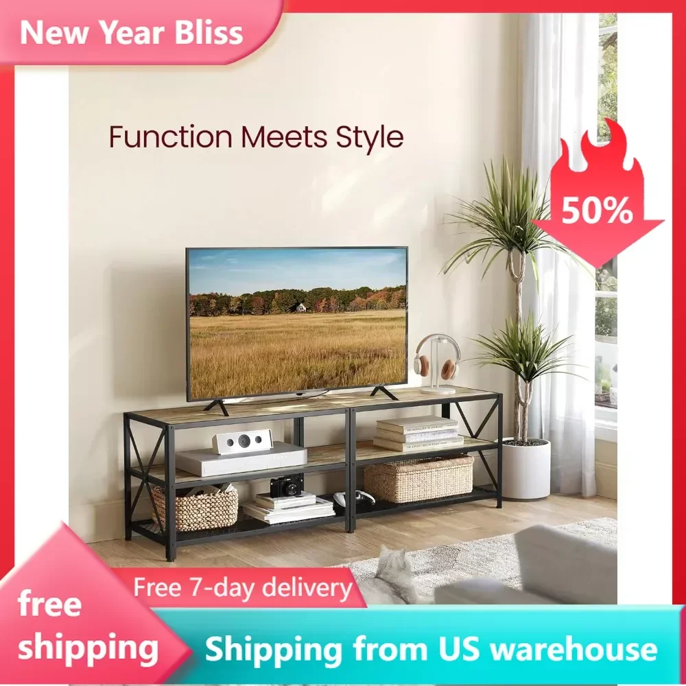 

63 Inches Width Furniture for Tv Table TV Cabinet With Storage Shelves Steel Frame for Living Room Bedroom Stand Home Stands