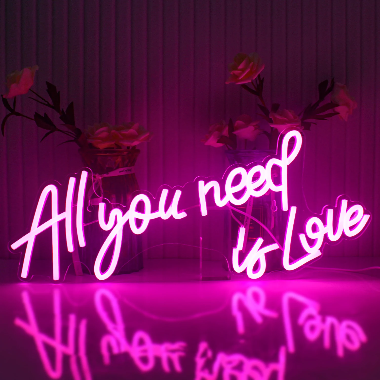 

Ineonlife Neon Sign All You Need Is Love LED Light USB powered Art Home Wedding Confession Party Aesthetic Bedroom Wall Decor