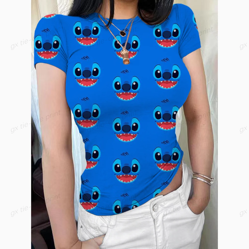 Summer Women T-shirt 3D Disney Stitch Print Harajuku T Shirt Oversized Tee for Ladies Clothing New Short Sleeve O-Neck Top
Summer Women T-shirt 3D Disney Stitch Print Harajuku T Shirt Oversized Tee for Ladies Clothing New Short Sleeve O-Neck Top