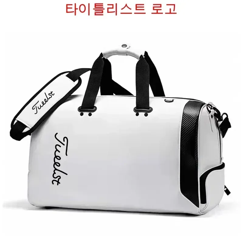 

Men's Outdoor Sports Handbag Embroidered Golf Bag PU Waterproof Clothing Bag Sports Bag Boston Bag