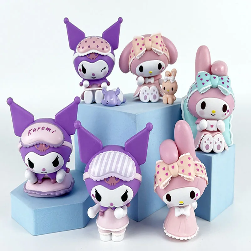 6Pcs/Set Sanrio Figures Pajamas Series Ornament New Kawaii Kuromi My Melody Sweetheart Cute Creative Room Decor Birthday Gift
6Pcs/Set Sanrio Figures Pajamas Series Ornament New Kawaii Kuromi My Melody Sweetheart Cute Creative Room Decor Birthday Gift