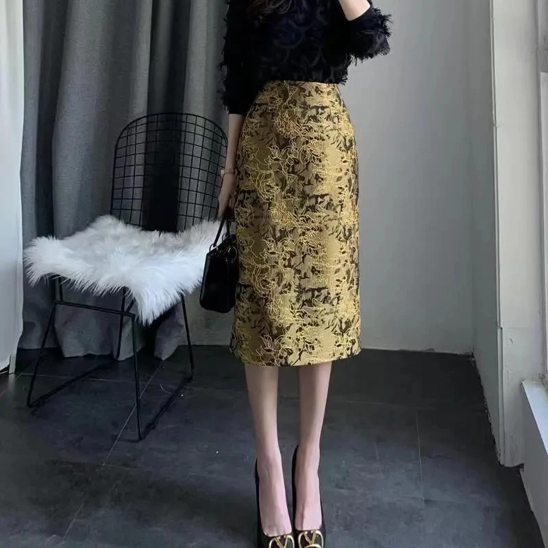 Spring New High Waist Temperament MIDI Slit Straight Skirt Clothes for Women Black Elegant Female Skirts Vinage Fashion
Spring New High Waist Temperament MIDI Slit Straight Skirt Clothes for Women Black Elegant Female Skirts Vinage Fashion