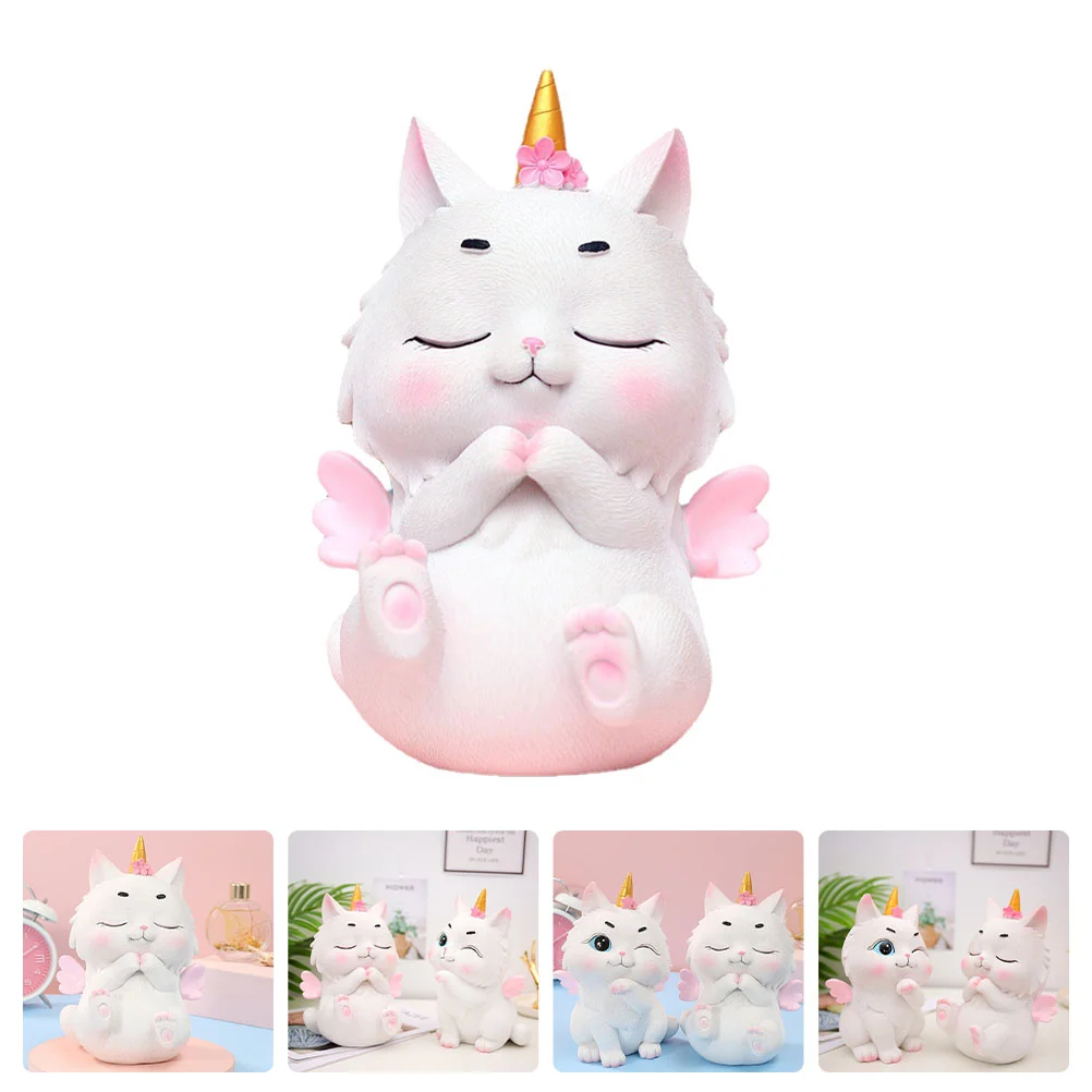 

1Pc Creative Unicorn Kitten Money Saving Box Useful Coin Jar Adorable Adornment