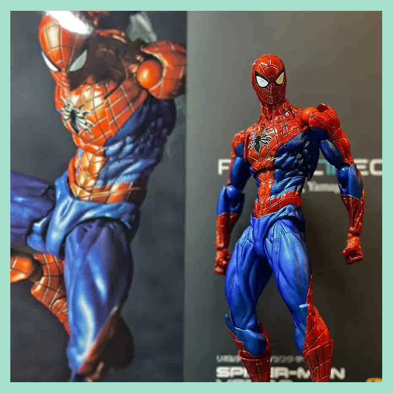 

Spiderman Peter Parker 16cm Anime Figure KAIYODO AMAZING YAMAGUCHI 2.0 Marvel Action Figure Toys Gift Model Collection In Stock