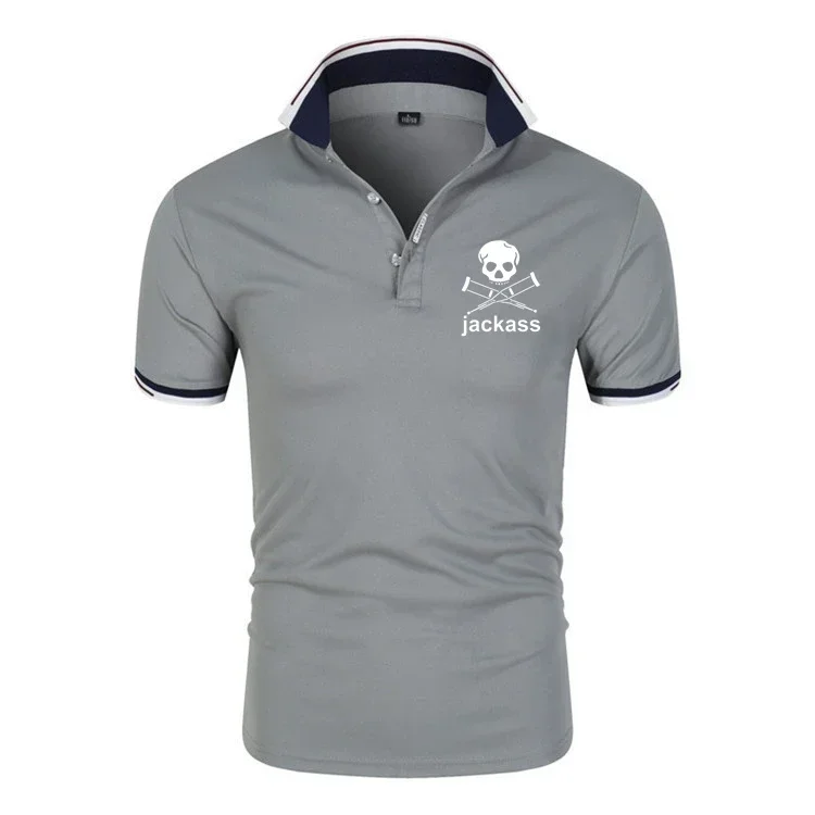 

NO.2A1799 New Brand Jackass Forever Logo Printed Custom Made Men Short Sleeve T Shirt Cotton Leisure Man T-shirt Shirt Selling