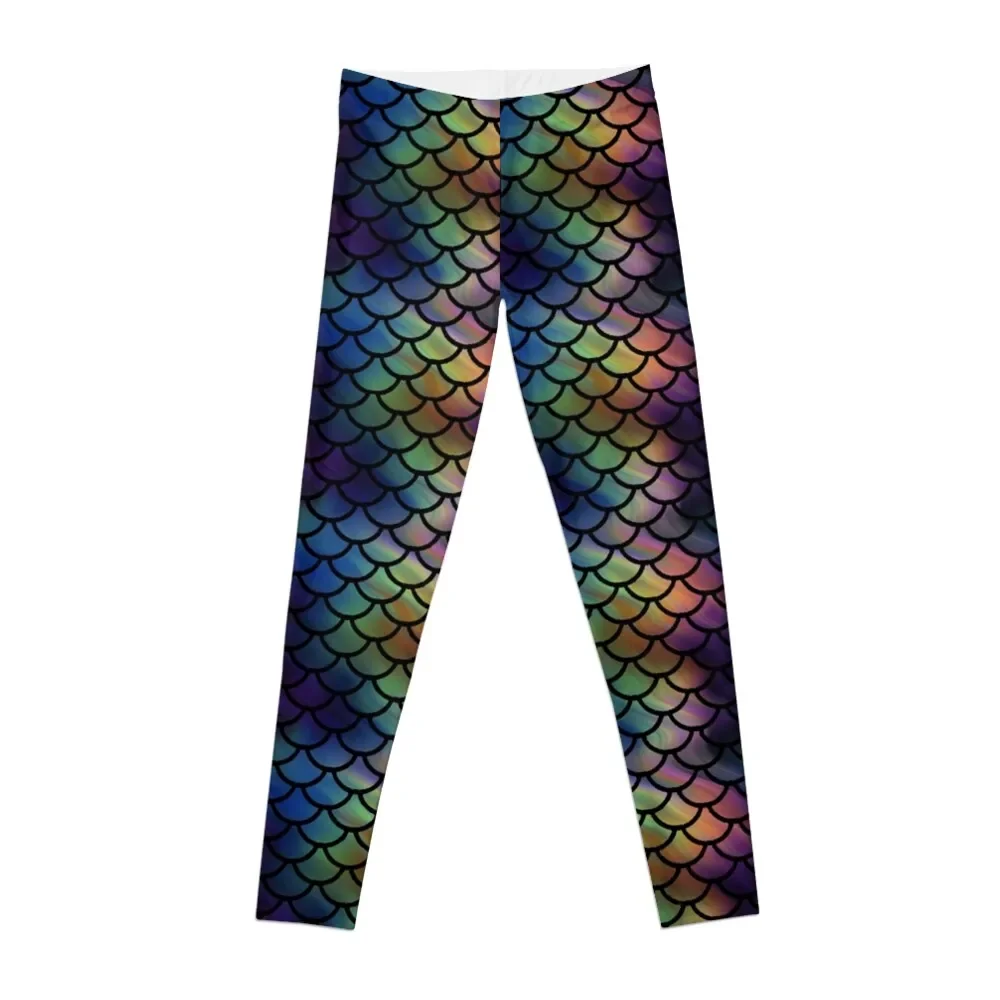 

Oil Slick Grunge Mermaid Leggings for fitness workout clothes for Womens Leggings