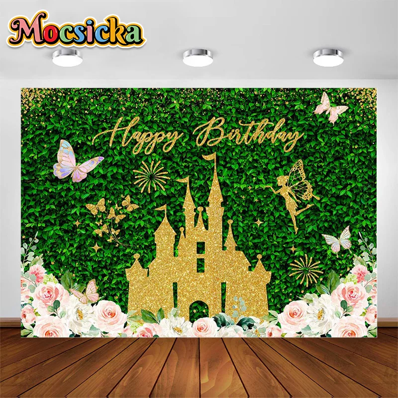 Happy Birthday Photography Backgrounds Elf Flower Castle Butterfly Grass Wall Decoration Girl Portrait Photo Backdrops Photocall
Happy Birthday Photography Backgrounds Elf Flower Castle Butterfly Grass Wall Decoration Girl Portrait Photo Backdrops Photocall