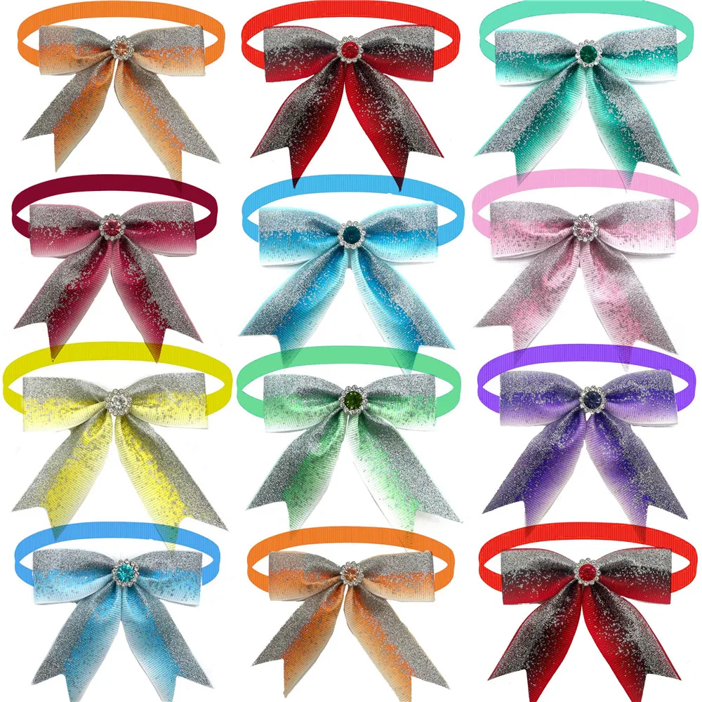 50/100pcs New Pets Dog Accessories Small Dog Bowties with Diamod Gradual Color Gradient Ribbon Bowties Dog Grooming Supplies
50/100pcs New Pets Dog Accessories Small Dog Bowties with Diamod Gradual Color Gradient Ribbon Bowties Dog Grooming Supplies