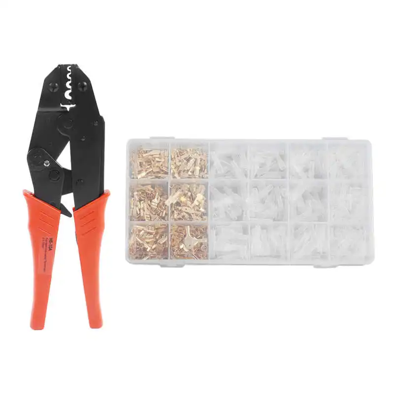 Ratchet Crimp Pliers Crimping Tool Set Kit with 300pcs Spade Connector for 0.5‑10mm² Connector Crimping Tool
Ratchet Crimp Pliers Crimping Tool Set Kit with 300pcs Spade Connector for 0.5‑10mm² Connector Crimping Tool