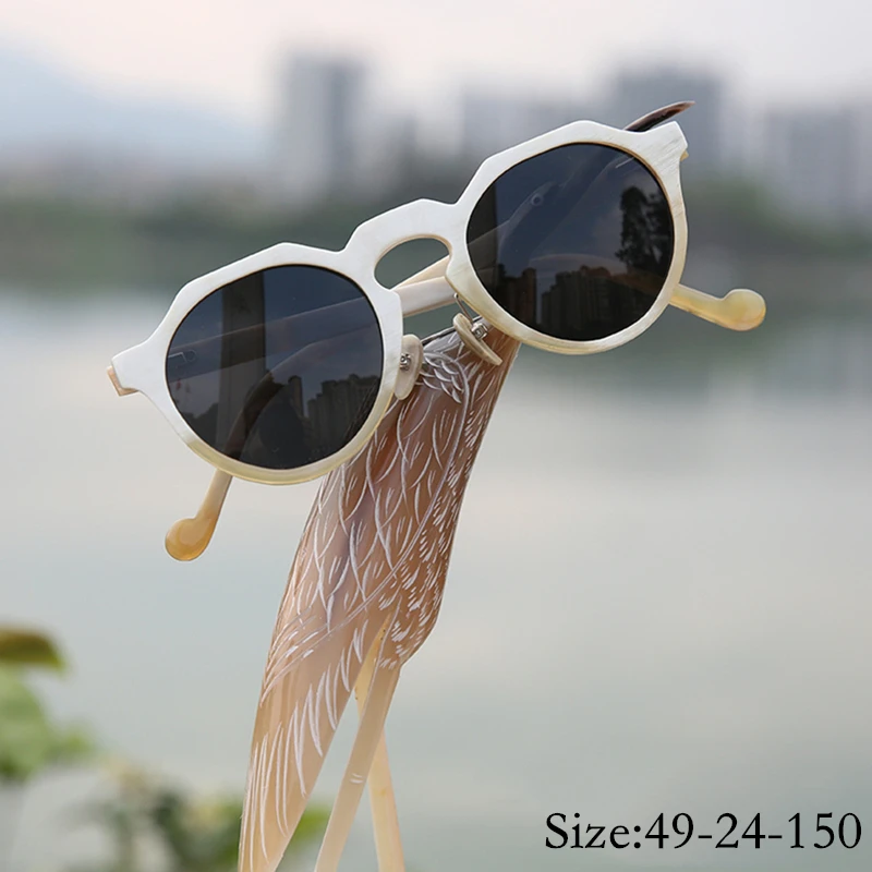 Limited Vintage Irregular Polygon Handcraft Sunglasses Natural Buffalo Horn Frame UV400 Polarized Lens Women Men High Quality
Limited Vintage Irregular Polygon Handcraft Sunglasses Natural Buffalo Horn Frame UV400 Polarized Lens Women Men High Quality