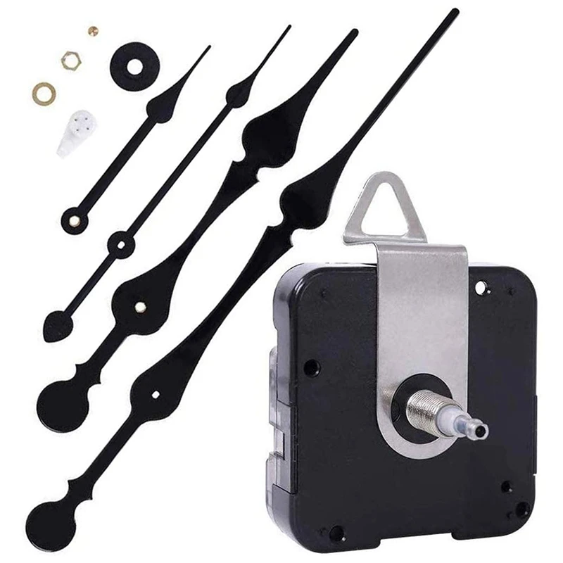 High Torque Clock Movement Mechanism With 11 Inch Long Spade Hands, Quartz Clock Motor Kit , Total Shaft Length 7/8 Inch
High Torque Clock Movement Mechanism With 11 Inch Long Spade Hands, Quartz Clock Motor Kit , Total Shaft Length 7/8 Inch