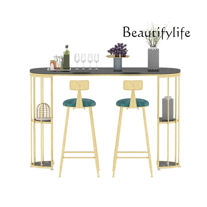 Home Balcony High Bar Table Living Room Partition Creative and Slightly Luxury Long Table against the Wall Bar Table and Chair
Home Balcony High Bar Table Living Room Partition Creative and Slightly Luxury Long Table against the Wall Bar Table and Chair