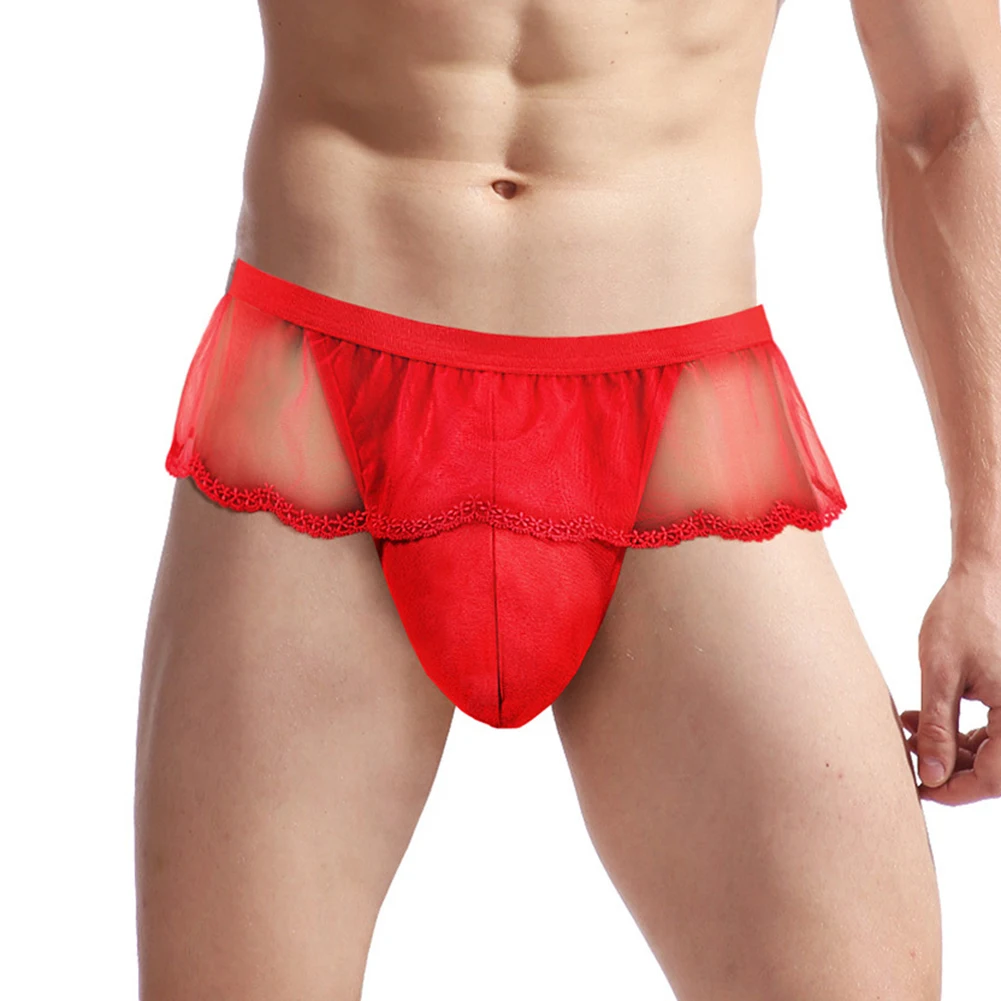 Sexy Men Transparent Lace Ruffles Thong Panties Big Cock Pouch Sissy T-back Underpants Breathable Low Rise Erotic Underwear
Sexy Men Transparent Lace Ruffles Thong Panties Big Cock Pouch Sissy T-back Underpants Breathable Low Rise Erotic Underwear