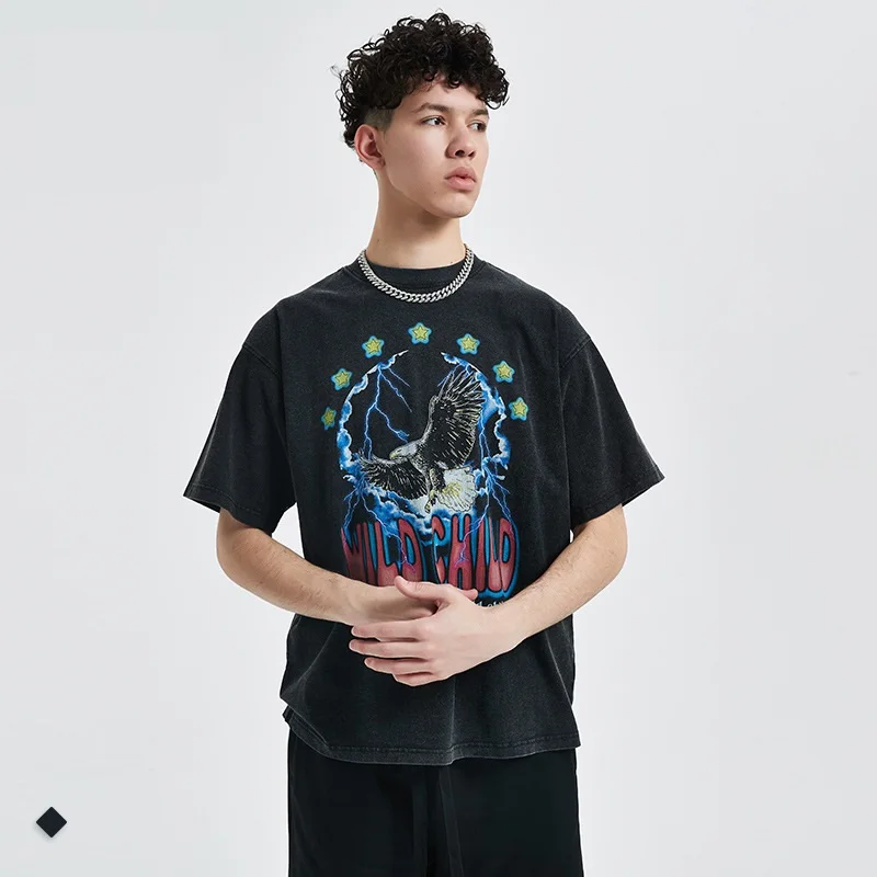 Lightning Eagle Print Graphic OVERSIZE Streetwear Hip Hop Retro T-Shirts Women's Short Sleeve Wash Cotton Men's Tees Pullover
Lightning Eagle Print Graphic OVERSIZE Streetwear Hip Hop Retro T-Shirts Women's Short Sleeve Wash Cotton Men's Tees Pullover