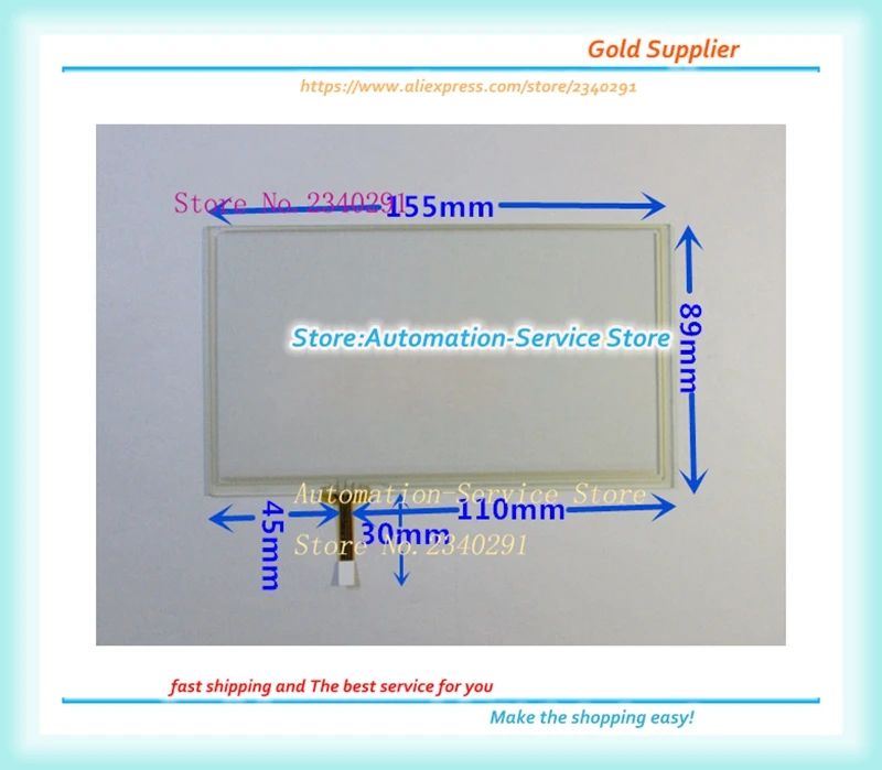 New 6.5 Inch Touch Screen For Car Navigation Screen Video Interphone Industrial Touch Panel 155*89
New 6.5 Inch Touch Screen For Car Navigation Screen Video Interphone Industrial Touch Panel 155*89