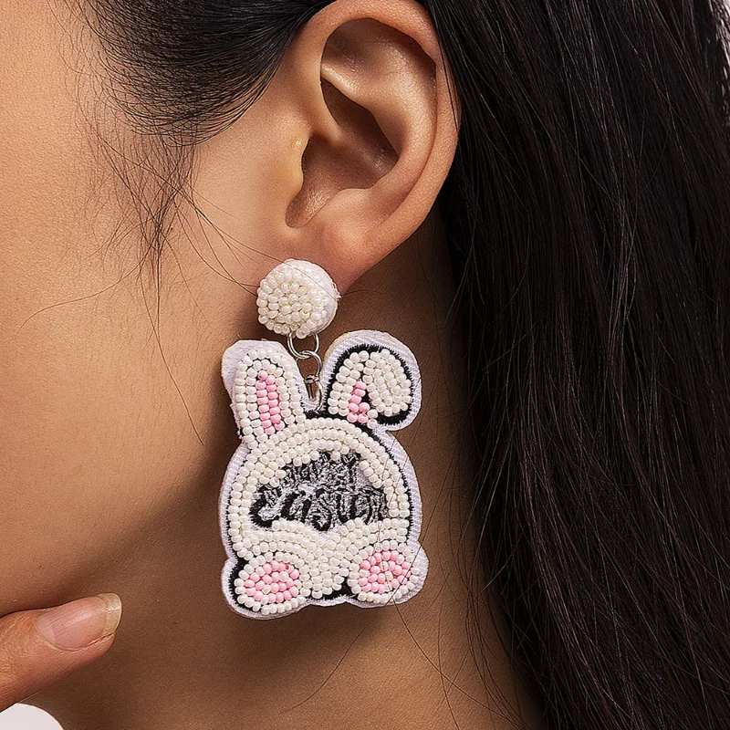 2023 European and American Fashion Sweet Earrings Handmade Rice Bead Rabbit Love Style Versatile Female Trend Earrings Jewelry
2023 European and American Fashion Sweet Earrings Handmade Rice Bead Rabbit Love Style Versatile Female Trend Earrings Jewelry