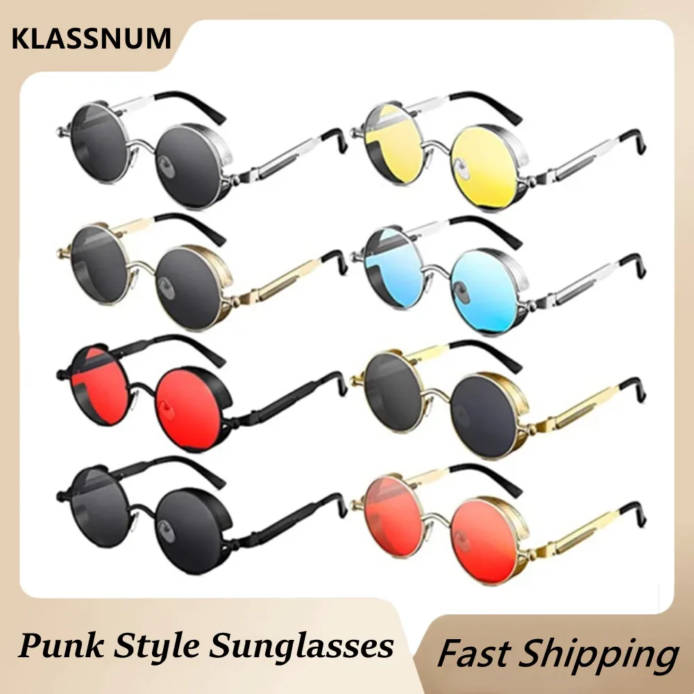 1PC Retro Gothic Steampunk Circle Sunglasses Fashion Round Lens Metal Frame UV400Protection Eyewear Driver Goggles For Women Men
1PC Retro Gothic Steampunk Circle Sunglasses Fashion Round Lens Metal Frame UV400Protection Eyewear Driver Goggles For Women Men