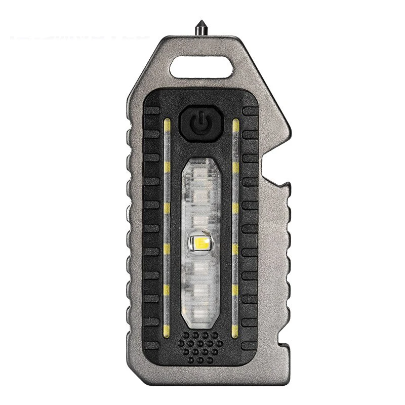 New Multifunctional Mini Keychain LED Warning Light Outdoor Safety Emergency Hammer Self-Defense Bottle Open Portable Flashlight
New Multifunctional Mini Keychain LED Warning Light Outdoor Safety Emergency Hammer Self-Defense Bottle Open Portable Flashlight