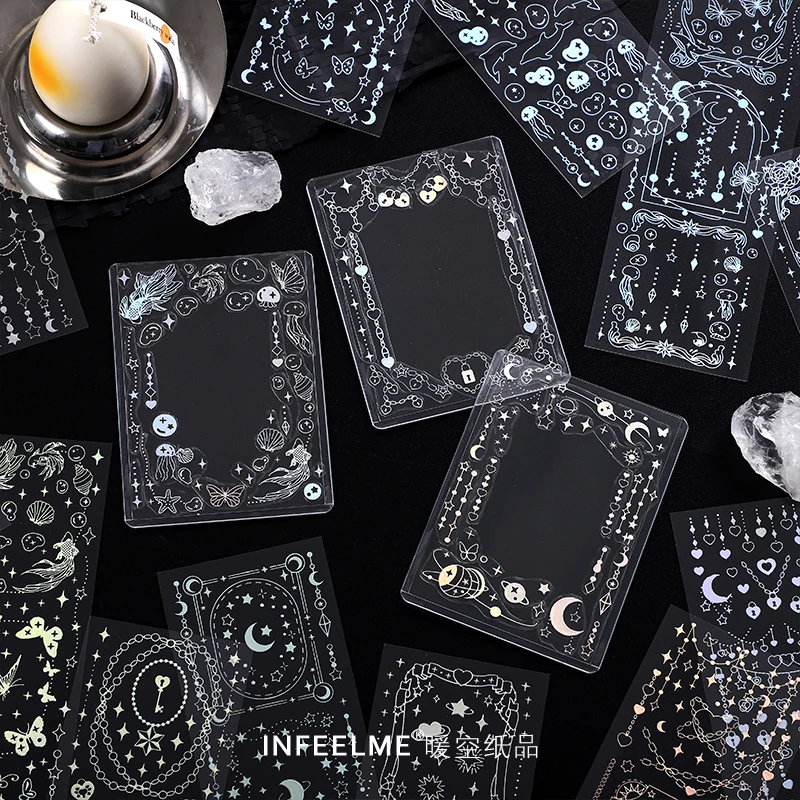 3 Sheets Stereo Hot Silver Transparent PET Sticker DIY Journal Material Scrapbooking Decoration Cute Stickers Kawaii Stationery
3 Sheets Stereo Hot Silver Transparent PET Sticker DIY Journal Material Scrapbooking Decoration Cute Stickers Kawaii Stationery