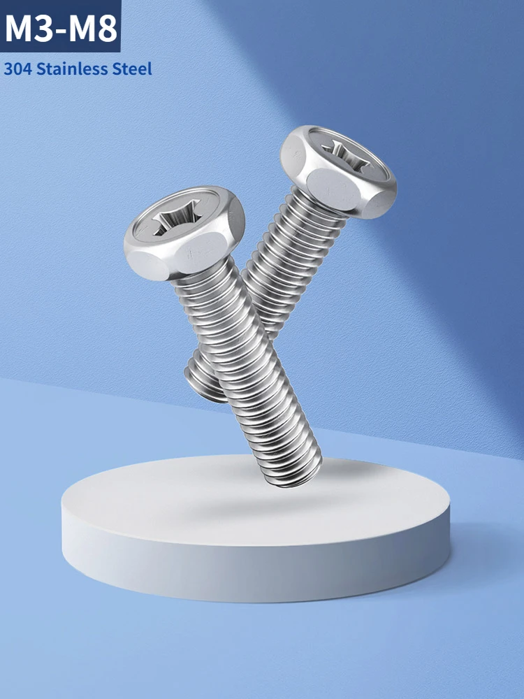 M3 M4 M5 M6 M8 304 Stainless Steel Cross Phillips External Hex Hexagon Head Screw Bolt GB29.2
M3 M4 M5 M6 M8 304 Stainless Steel Cross Phillips External Hex Hexagon Head Screw Bolt GB29.2