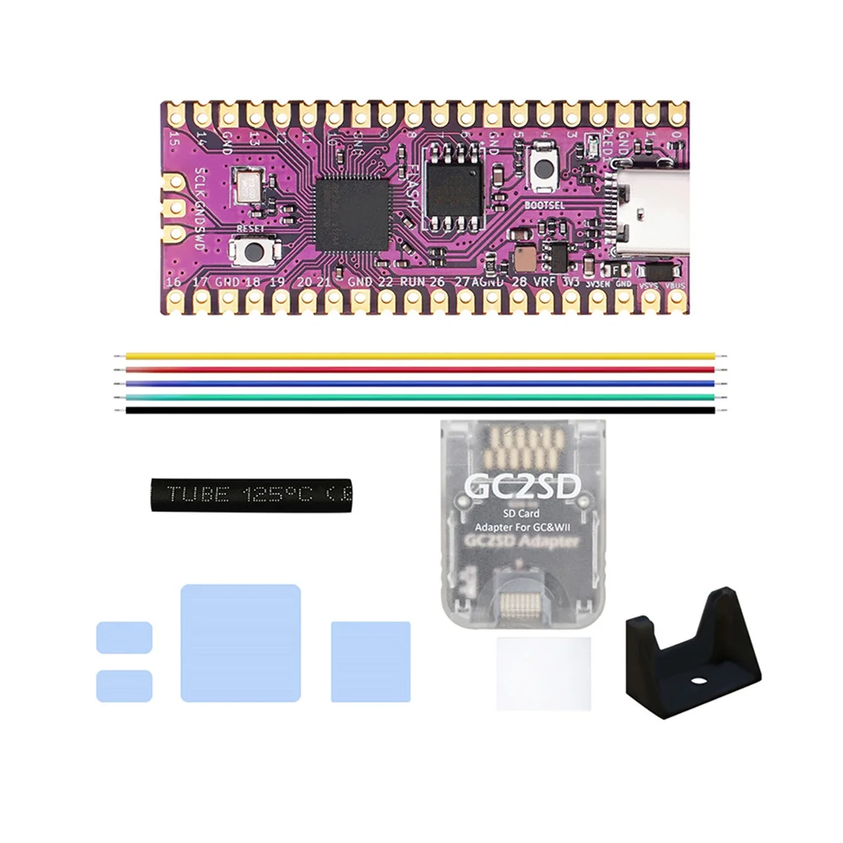 

For Raspberry Picoboot Board Kit+GC2SD Card Reader RP2040 Dual-Core 264KB SRAM+16MB Flash RAM for Gamecube Game Console