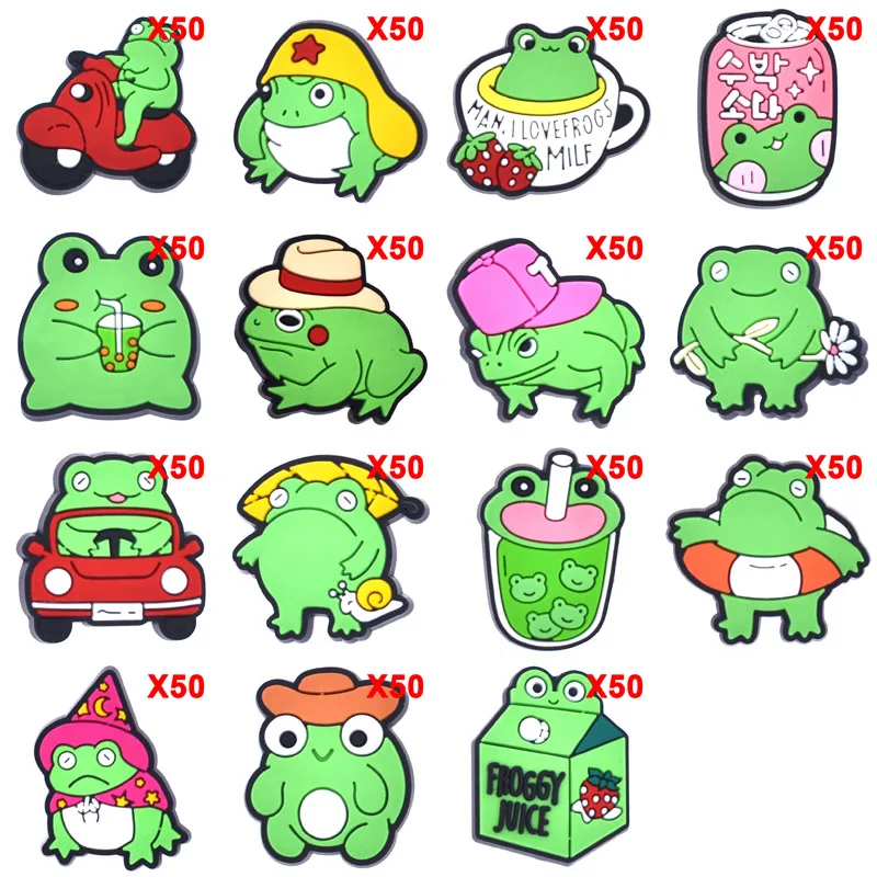 Bulk Pins for Crocs Charms Shoes Accessories Funny Frog Decoration Jeans Women Sandals Buckle Kids Favors Men Badges
Bulk Pins for Crocs Charms Shoes Accessories Funny Frog Decoration Jeans Women Sandals Buckle Kids Favors Men Badges