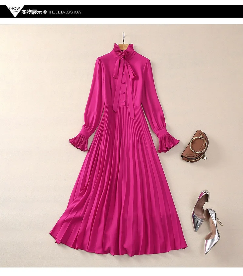 2024 Fashion Designer dress Spring Women Dress Long Sleeve A Row Of Buttons Emerald Vintage Party Ankle-Length Dress
2024 Fashion Designer dress Spring Women Dress Long Sleeve A Row Of Buttons Emerald Vintage Party Ankle-Length Dress