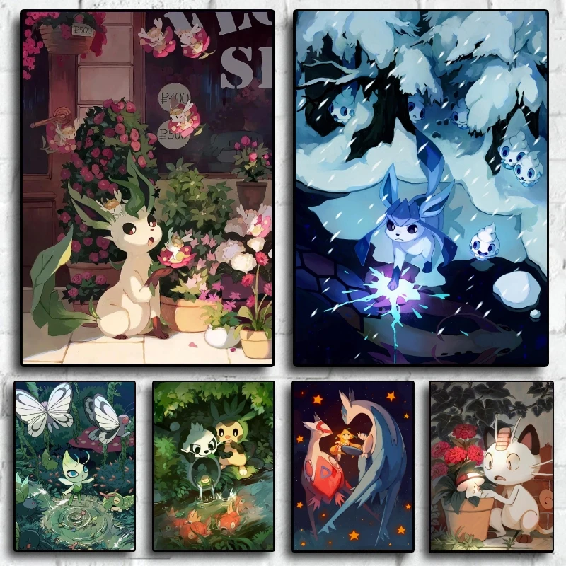 Canvas Posters Pokemon Leafeon Celebi Children's Bedroom Decor Hanging Modular Prints Home Room Painting Gift Art Holiday Gifts
Canvas Posters Pokemon Leafeon Celebi Children's Bedroom Decor Hanging Modular Prints Home Room Painting Gift Art Holiday Gifts
