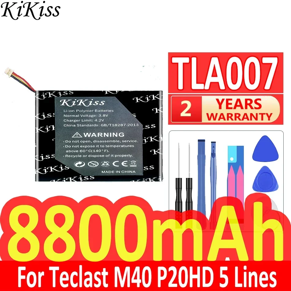 8800mAh KiKiss Powerful Battery TLA007 For Teclast M40 P20HD 5 Lines Laptop Batteries
8800mAh KiKiss Powerful Battery TLA007 For Teclast M40 P20HD 5 Lines Laptop Batteries