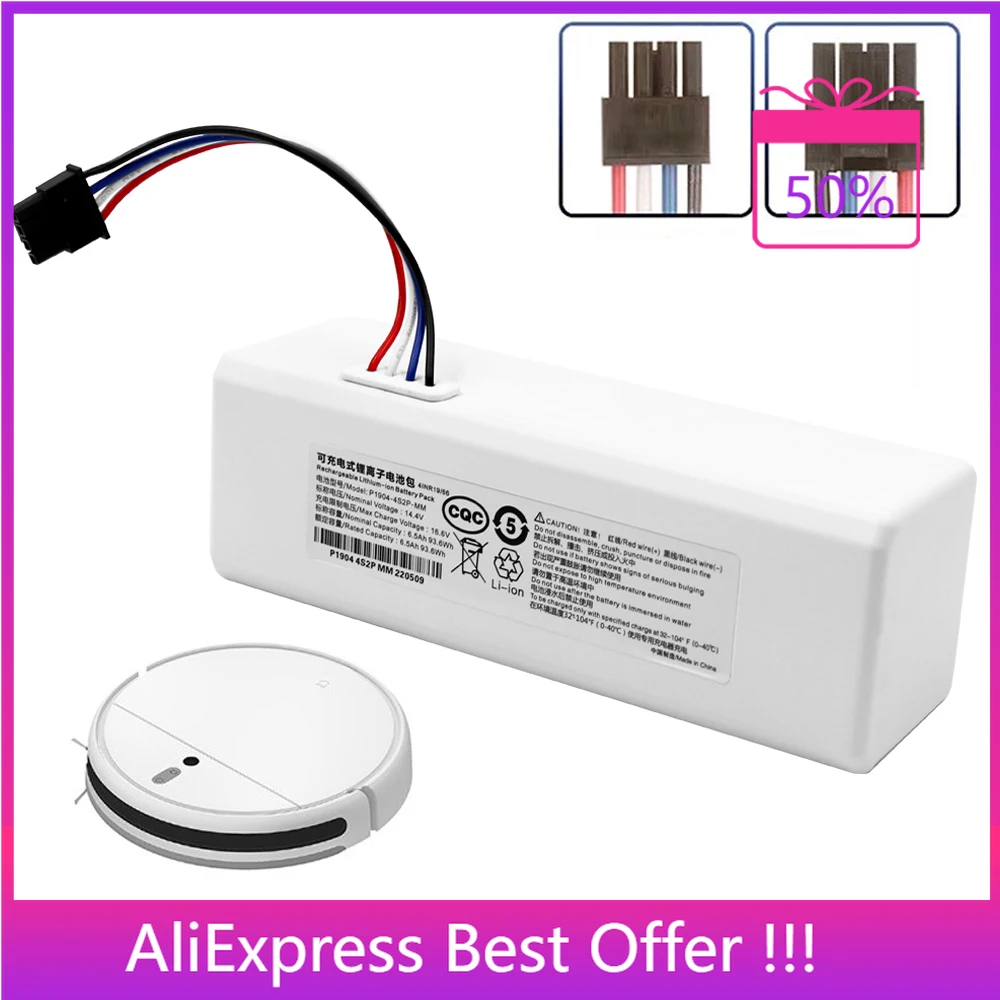 Original for Xiaomi Robot Battery 1C P1904-4S1P-MM Mijia Mi Vacuum Cleaner Sweeping Mopping Robot Replacement Battery G1
Original for Xiaomi Robot Battery 1C P1904-4S1P-MM Mijia Mi Vacuum Cleaner Sweeping Mopping Robot Replacement Battery G1