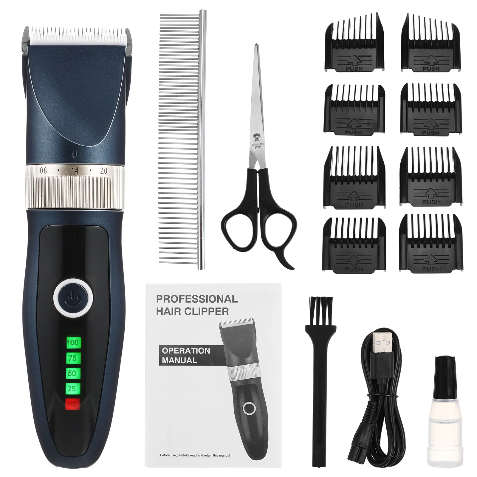 1 Set Pet Grooming Clipper Professional Clipper Thick Hair Trimmer Electric Shaver
1 Set Pet Grooming Clipper Professional Clipper Thick Hair Trimmer Electric Shaver
