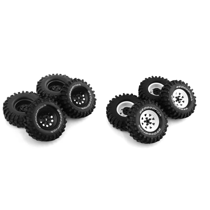 

FBIL-4Pcs Metal 110Mm Beadlock Deep Dish Wheel Tire Set For /10 Short Course Truck ARRMA SENTON 550 MEGA XLH Traxxas Slash