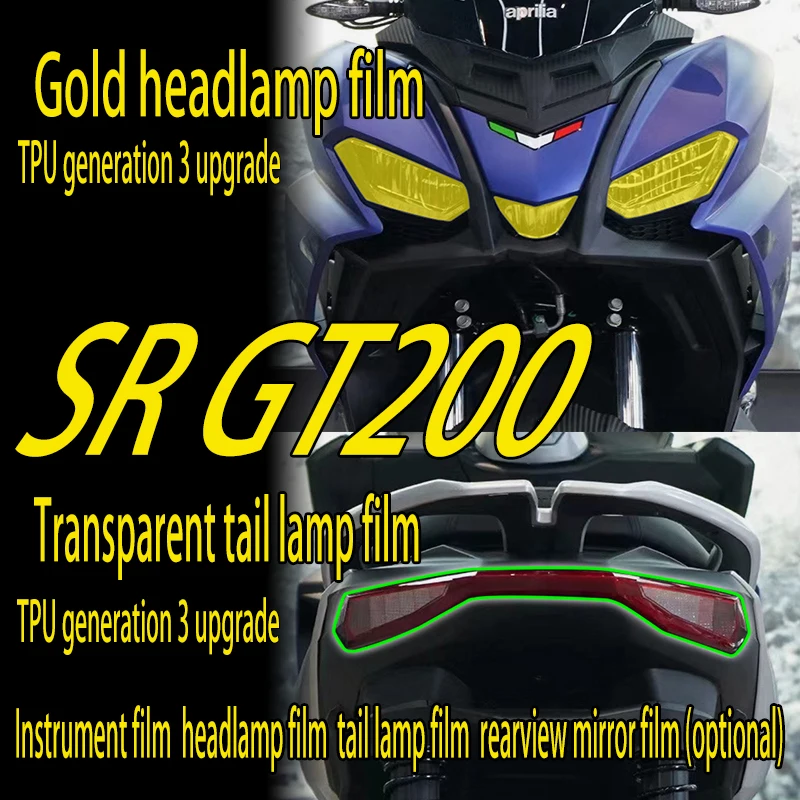 Applicable to Apulia SR GT200 instrument headlamp film sticker, rearview mirror film, transparent TPU tail lamp film protective
Applicable to Apulia SR GT200 instrument headlamp film sticker, rearview mirror film, transparent TPU tail lamp film protective