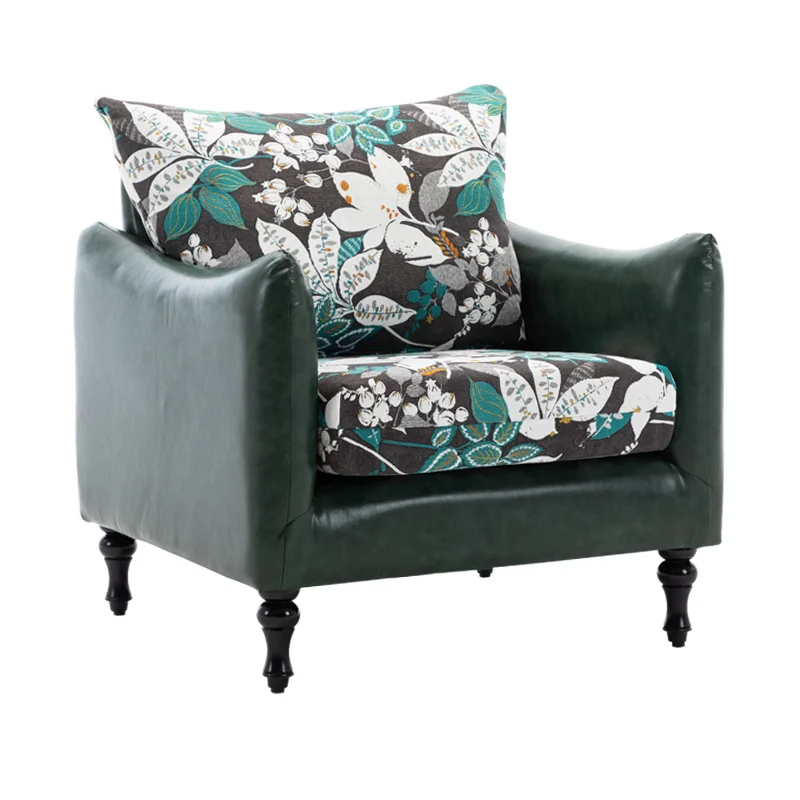 

Одноместный диван XK, стул из ткани, гостиной, спальни, кофейни, повседневный кожаный диван в стиле ретро