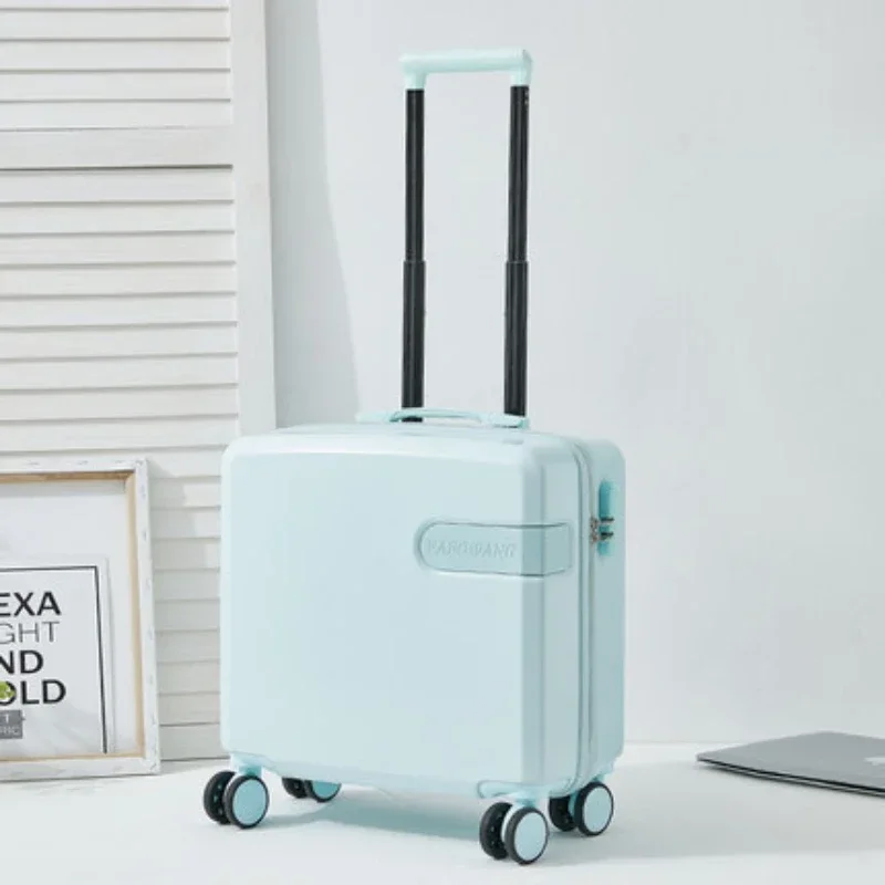 

Fashion Lightweight Rolling Luggage Travel Suitcase 18" Small Trolley Case Carry-on Box Password Trunk Silent Universal Wheel