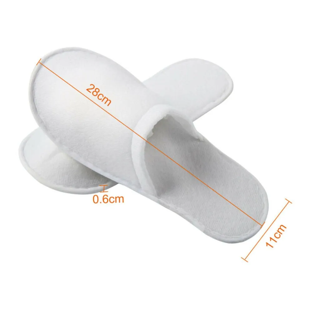 

10 Pairs SPA Hotel Travel Slippers Disposable Slippers Close Toe Fit Size Closed Toe Men Women Guest Spa Portable Folding Indoor