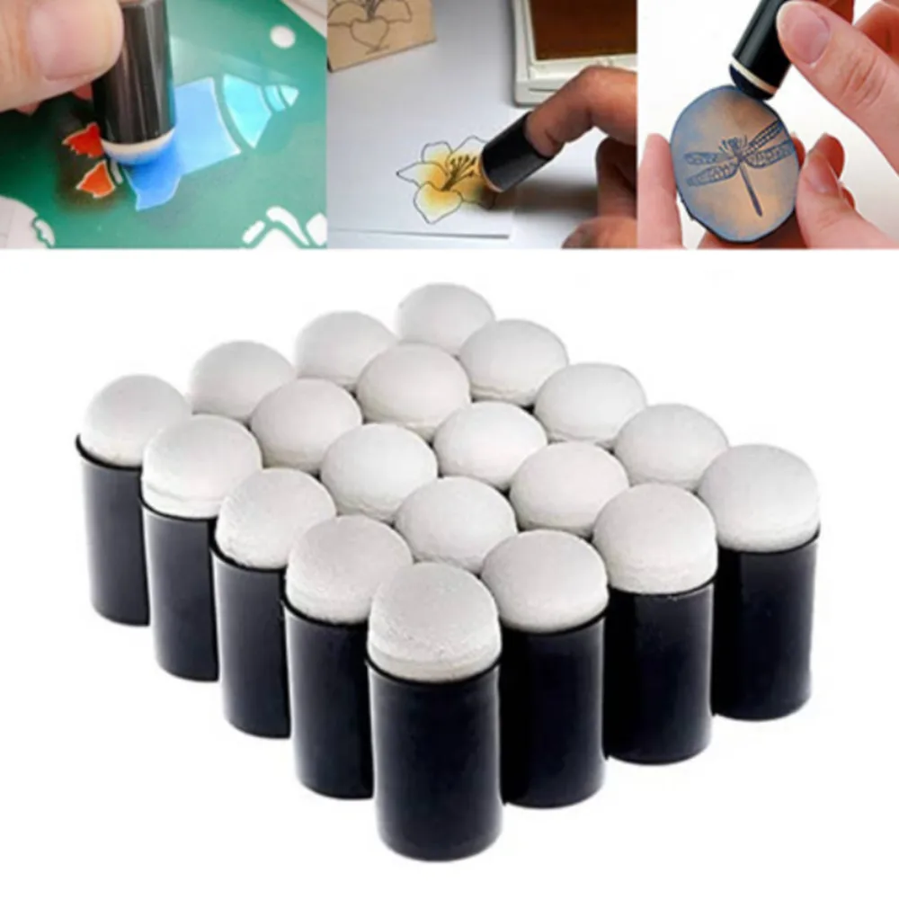 

10/50pcs Finger Sponge Daubers for Painting Drawing Ink Card Making Commodities for DIY Finger Painting for Kids Birthday Gifts