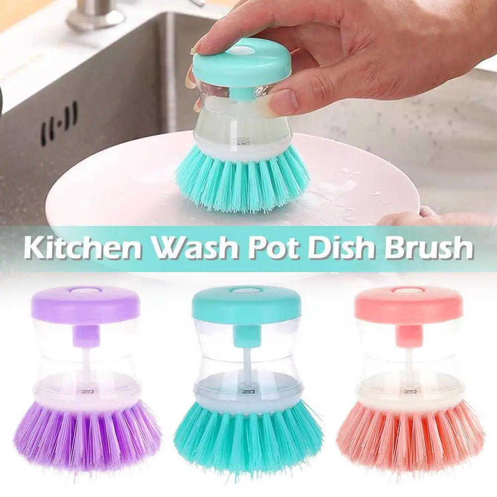 

Кухонный горшок для мытья посуды щетка с диспенсером жидкое наполнение не вредит сковорода щетки отжим автоматическая очистка X8X5