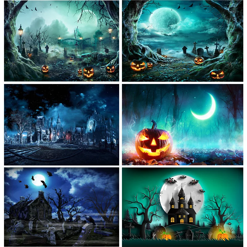 Vinyl Halloween Backdrop Pumpkin Castle Forest Moon Tombstone Baby Photography Background For Photo Studio Props WS-17 
Vinyl Halloween Backdrop Pumpkin Castle Forest Moon Tombstone Baby Photography Background For Photo Studio Props WS-17