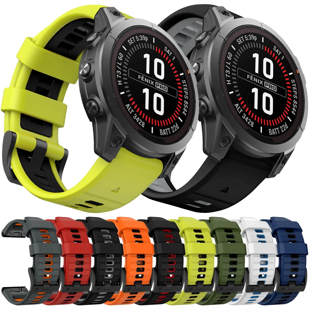 Ремешок силиконовый для Garmin Fenix 7 7X Pro 6 6X 5 5X Plus 3HR PRO, спортивный двухцветный быстросъемный браслет, Ширина 22 мм
Ремешок силиконовый для Garmin Fenix 7 7X Pro 6 6X 5 5X Plus 3HR PRO, спортивный двухцветный быстросъемный браслет, Ширина 22 мм
