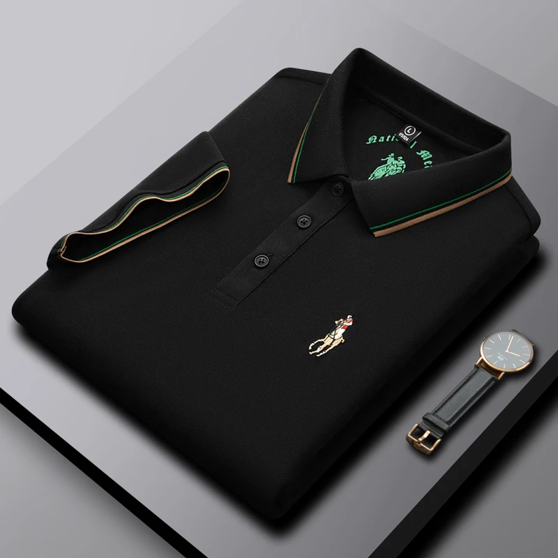 Рубашка-поло мужская с коротким рукавом и вышивкой, лето 2023
Рубашка-поло мужская с коротким рукавом и вышивкой, лето 2023