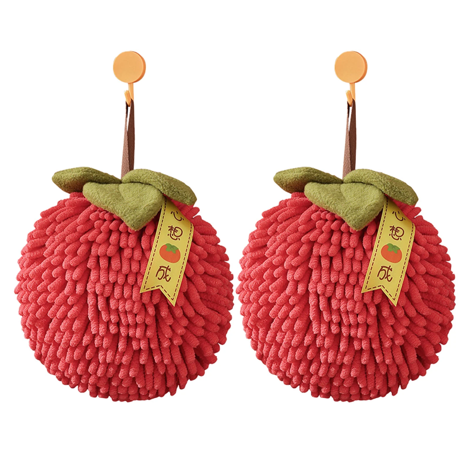 Bath Accessory Sets Home Textile 2Pcs Creative Red Persimmon Chenille Fuzzy Ball Hand Towels Drying Towels Hooks Home Supplies
Bath Accessory Sets Home Textile 2Pcs Creative Red Persimmon Chenille Fuzzy Ball Hand Towels Drying Towels Hooks Home Supplies