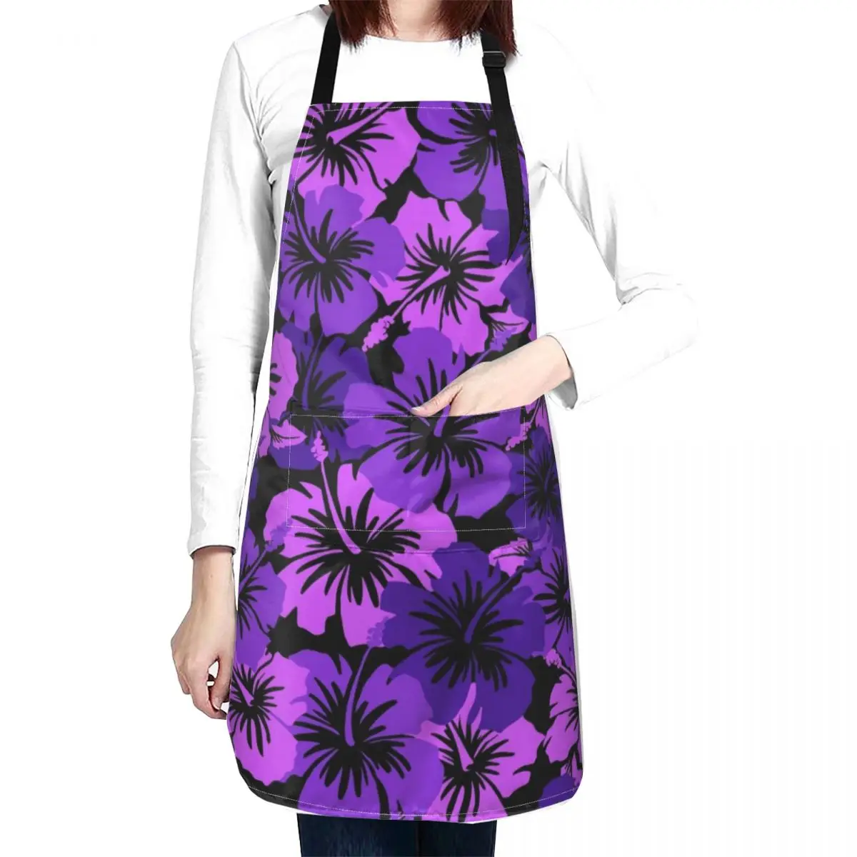 

Epic Hibiscus Hawaiian Floral Aloha Shirt Print - Purple Apron Funny Apron Chef Uniform For Men