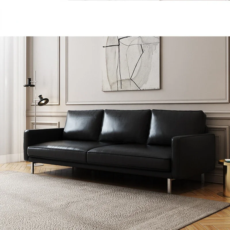 First Layer Cowhide Modern Simple Italian Expression Minimalist Retro Three-Seat Leather Sofa
First Layer Cowhide Modern Simple Italian Expression Minimalist Retro Three-Seat Leather Sofa