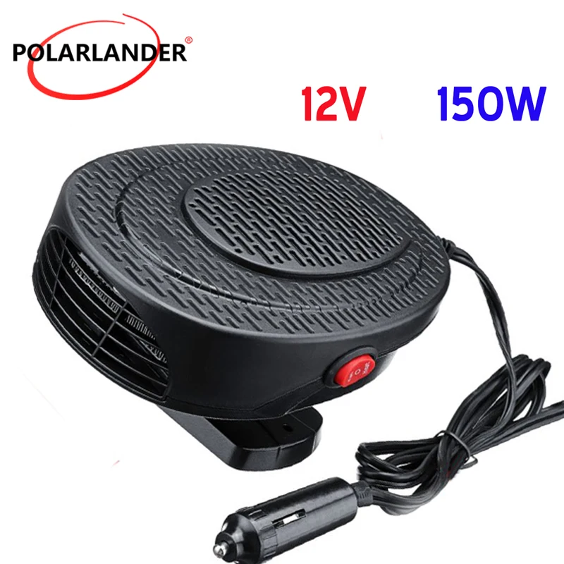 

12V/24V New Heating Fan Demister 360° Rotating Bracket 150W Protable Auto Car Heater Cool & Warm Defrosting Two in One Function